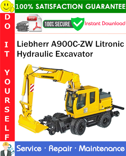 Product picture Liebherr A900C-ZW Litronic Hydraulic Excavator Service Repair Manual PDF Download ◆