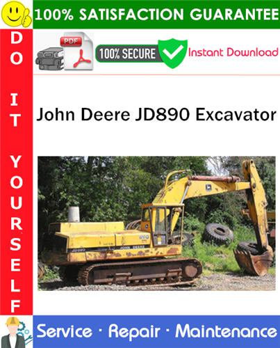 Product picture John Deere JD890 Excavator Service Repair Manual PDF Download ◆