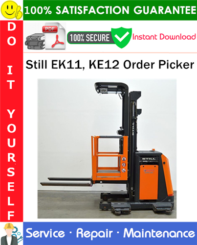 Product picture Still EK11, KE12 Order Picker Service Repair Manual PDF Download ◆