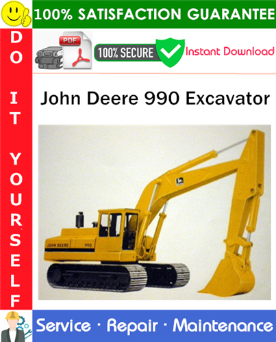 Product picture John Deere 990 Excavator Service Repair Manual PDF Download ◆