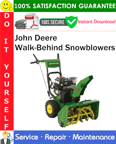 Product picture John Deere Walk-Behind Snowblowers Service Repair Manual PDF Download ◆