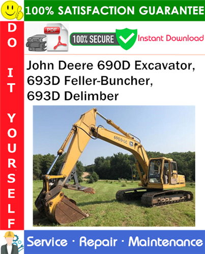 Product picture John Deere 690D Excavator, 693D Feller-Buncher, 693D Delimber Repair Technical Manual PDF Download ◆