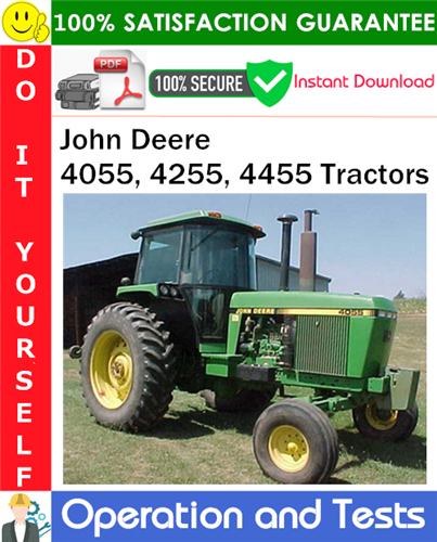 Product picture John Deere 4055, 4255, 4455 Tractors Operation & Tests Technical Manual PDF Download ◆