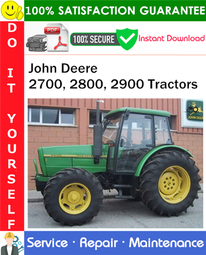 Product picture John Deere 2700, 2800, 2900 Tractors Service Repair Manual PDF Download ◆