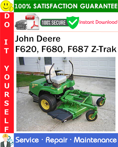 Product picture John Deere F620, F680, F687 Z-Trak Service Repair Manual PDF Download ◆