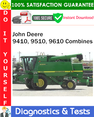 Product picture John Deere 9410, 9510, 9610 Combines Diagnostics & Tests Technical Manual PDF Download ◆