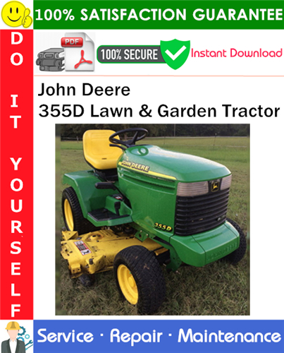 Product picture John Deere 355D Lawn & Garden Tractor Service Repair Manual PDF Download [Serial number (085001 - )] ◆