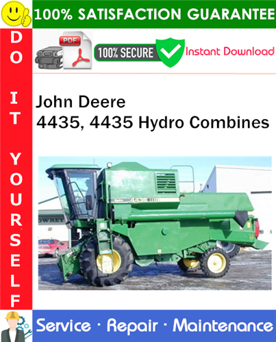 Product picture John Deere 4435, 4435 Hydro Combines Service Repair Manual PDF Download ◆