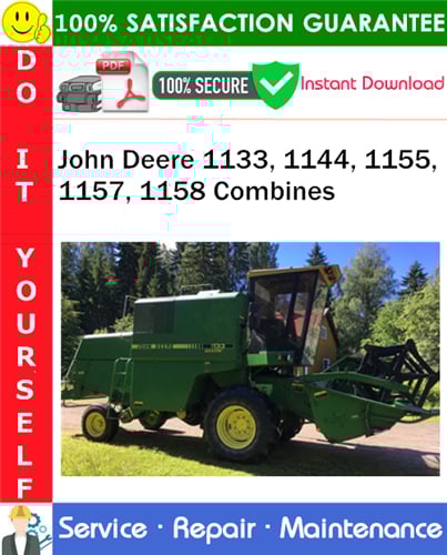 Product picture John Deere 1133, 1144, 1155, 1157, 1158 Combines Service Repair Manual PDF Download ◆