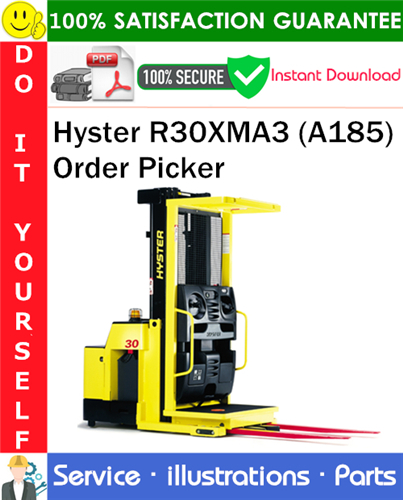 Product picture Hyster R30XMA3 (A185) Order Picker Parts Manual PDF Download ◆