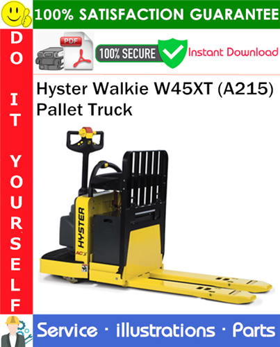 Product picture Hyster Walkie W45XT (A215) Pallet Truck Parts Manual PDF Download ◆