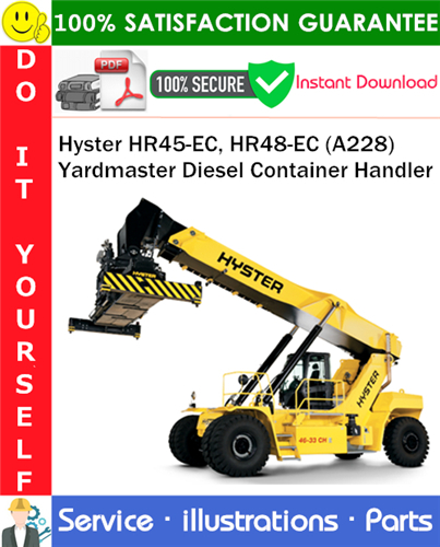 Product picture Hyster HR45-EC, HR48-EC (A228) Yardmaster Diesel Container Handler Parts Manual PDF Download ◆
