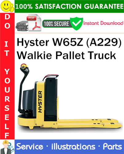 Product picture Hyster W65Z (A229) Walkie Pallet Truck Parts Manual PDF Download ◆