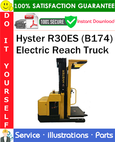 Product picture Hyster R30ES (B174) Electric Reach Truck Parts Manual PDF Download ◆