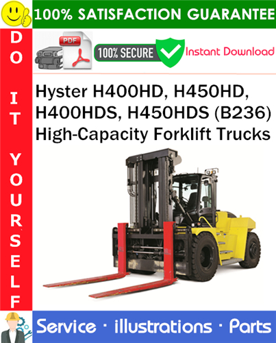 Product picture Hyster H400HD, H450HD, H400HDS, H450HDS (B236) High-Capacity Forklift Trucks Parts Manual PDF Download ◆