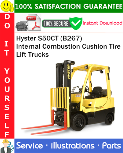 Product picture Hyster S50CT (B267) Internal Combustion Cushion Tire Lift Trucks Parts Manual PDF Download ◆