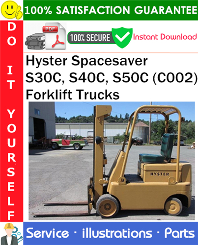 Product picture Hyster Spacesaver S30C, S40C, S50C (C002) Forklift Trucks Parts Manual PDF Download ◆