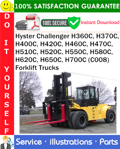 Product picture Hyster Challenger H360C, H370C, H400C, H420C, H460C, H470C, H510C, H520C, H550C, H580C, H620C, H650C, H700C (C008) Forklift Trucks Parts Manual PDF Download ◆