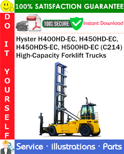 Product picture Hyster H400HD-EC, H450HD-EC, H450HDS-EC, H500HD-EC (C214) High-Capacity Forklift Trucks Parts Manual PDF Download ◆
