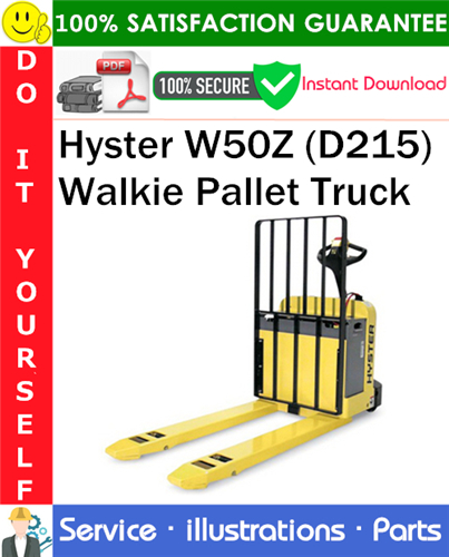 Product picture Hyster W50Z (D215) Walkie Pallet Truck Parts Manual PDF Download ◆