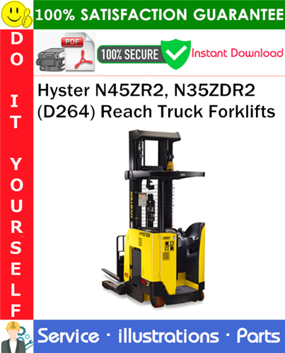 Product picture Hyster N45ZR2, N35ZDR2 (D264) Reach Truck Forklifts Parts Manual PDF Download ◆