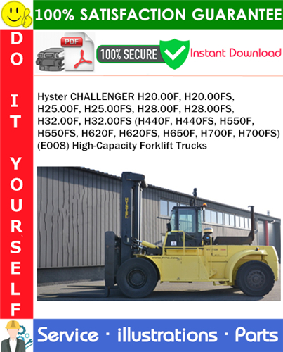 Product picture Hyster CHALLENGER H20.00F, H20.00FS, H25.00F, H25.00FS, H28.00F, H28.00FS, H32.00F, H32.00FS (H440F, H440FS, H550F, H550FS, H620F, H620FS, H650F, H700F, H700FS) (E008) High-Capacity Forklift Truck