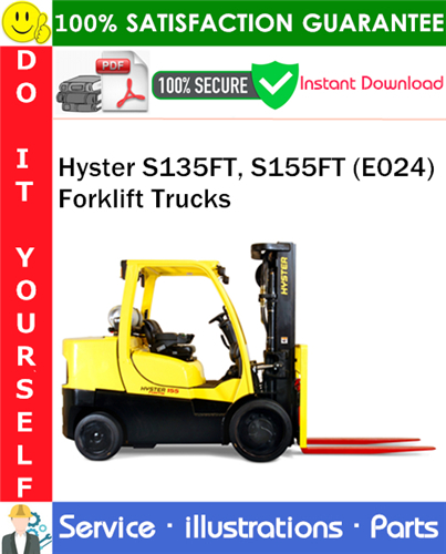 Product picture Hyster S135FT, S155FT (E024) Forklift Trucks Parts Manual PDF Download ◆