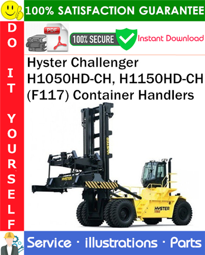 Product picture Hyster Challenger H1050HD-CH, H1150HD-CH (F117) Container Handlers Parts Manual PDF Download ◆