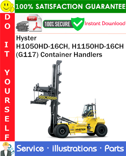 Product picture Hyster H1050HD-16CH, H1150HD-16CH (G117) Container Handlers Parts Manual PDF Download ◆
