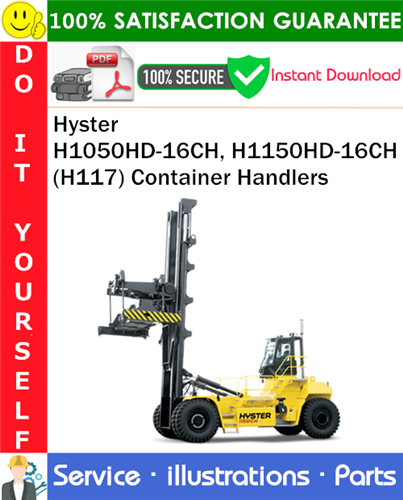 Product picture Hyster H1050HD-16CH, H1150HD-16CH (H117) Container Handlers Parts Manual PDF Download ◆