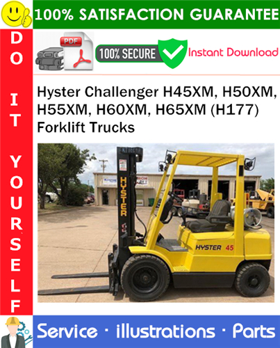 Product picture Hyster Challenger H45XM, H50XM, H55XM, H60XM, H65XM (H177) Forklift Trucks Parts Manual PDF Download ◆