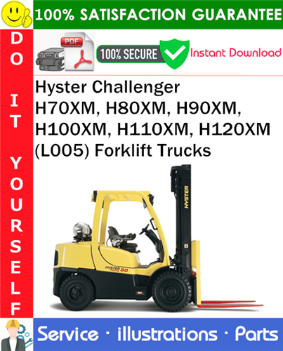 Product picture Hyster Challenger H70XM, H80XM, H90XM, H100XM, H110XM, H120XM (L005) Forklift Trucks Parts Manual PDF Download ◆