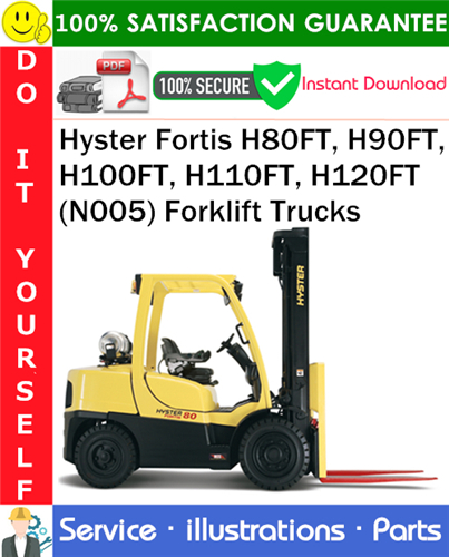 Product picture Hyster Fortis H80FT, H90FT, H100FT, H110FT, H120FT (N005) Forklift Trucks Parts Manual PDF Download ◆
