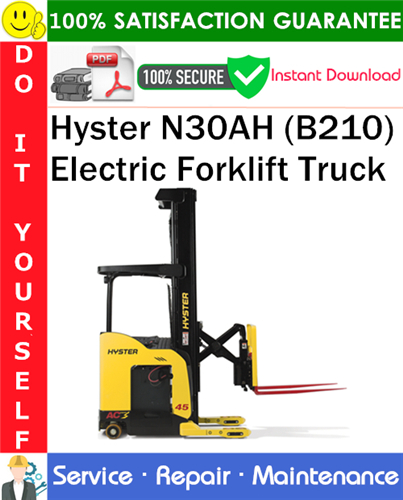 Product picture Hyster N30AH (B210) Electric Forklift Truck Service Repair Manual PDF Download ◆