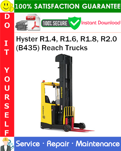 Product picture Hyster R1.4, R1.6, R1.8, R2.0 (B435) Reach Trucks Service Repair Manual PDF Download ◆
